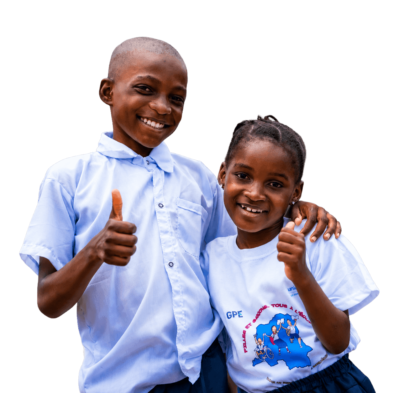 Enfants congolais souriants
